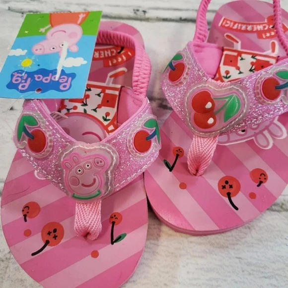Peppa Pig Flip Flops. Summer Girls Baby Shoes. - Picture 10 of 10